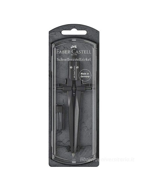 Compasso In Acciaio Faber-Castell Nero Con Regolazione Rapida