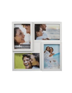 Quadruple White Wood Photo...