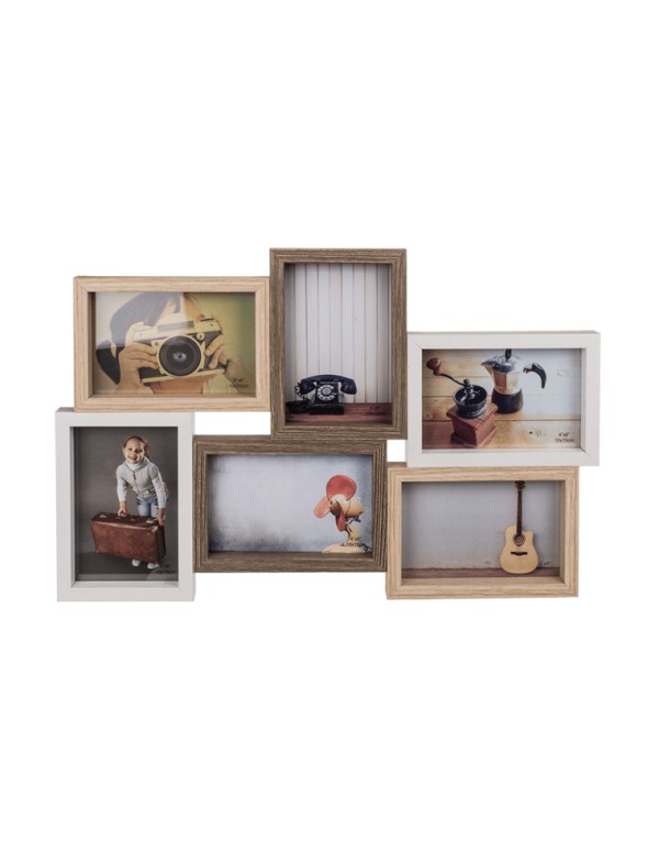 6 Photos Wood Photo Frame