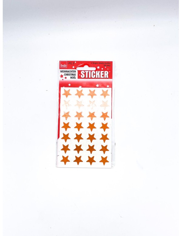 Christmas Stickers Red Stars