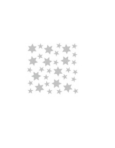Adesivi Natalizi Stelle Argento Glitterate