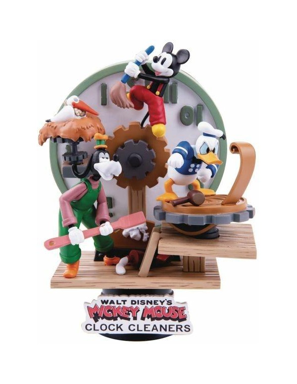 Diorama Mickey Mouse Pippo E Paperino Disney Con Ingranaggi Orologio