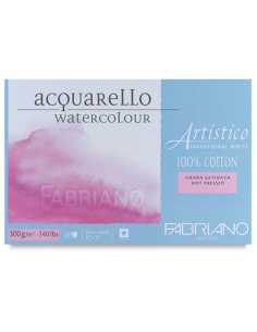 Album Acquarello Watercolour Fabriano 18x26cm Grana Satinata Traditional White Per Acquerelli