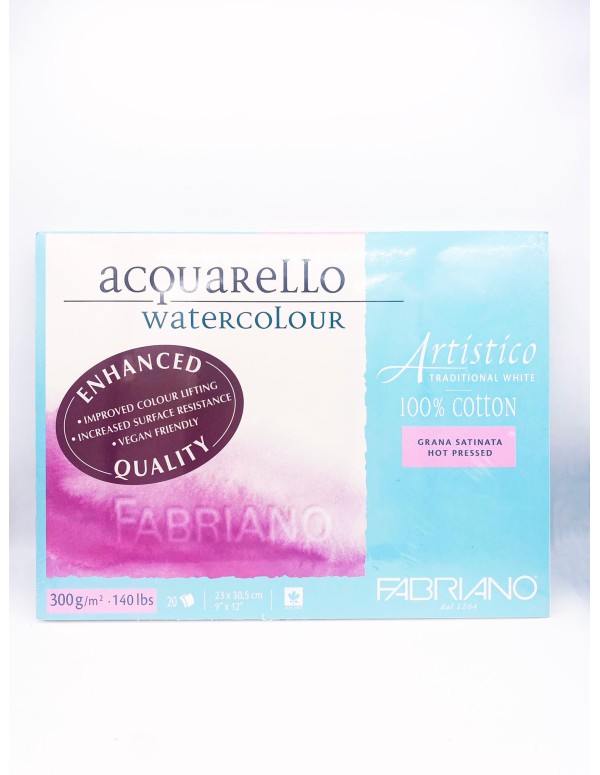 Album Acquarello Watercolour Fabriano 23x30cm Grana Satinata Traditional White Per Acquerelli