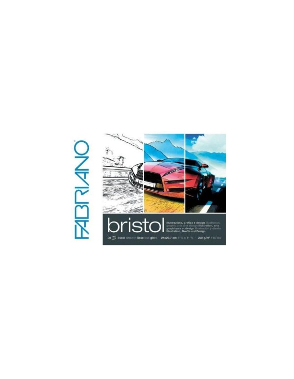 Bristol Fabriano Paper Block Album For Illustration 29,7x42 250g/mq 20 Sheets