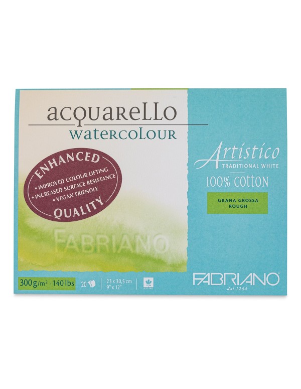 Album Acquarello Watercolour Fabriano 23x30cm Grana Grossa Ruvida Traditional White Per Acquerelli