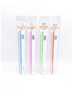 Scatto Plastic Rule 16cm Assorted Colors