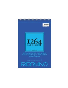 Album Blocco Tecniche Miste 1264 Fabriano Microperforato A4 21x29,7cm 300g 30 Fogli