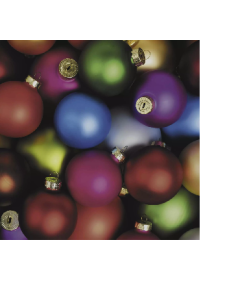 Tovaglioli Di Carta Natalizi Con Palline Multicolor 33CM 20Pz