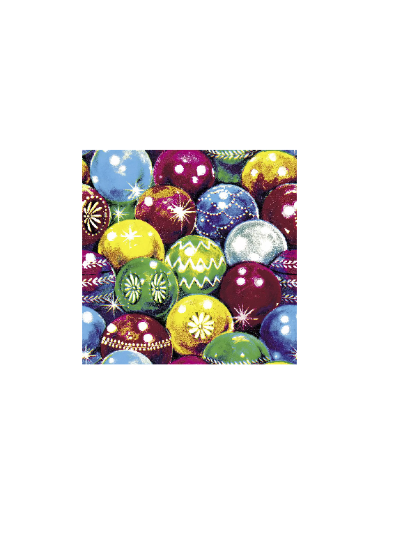 Christmas Paper Napkins With Multicolors Vintage Balls 33CM 20PCs.