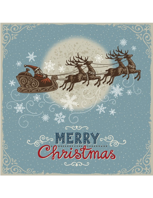 Tovaglioli Di Carta Natalizi Renne Merry Christmas 33CM 20Pz