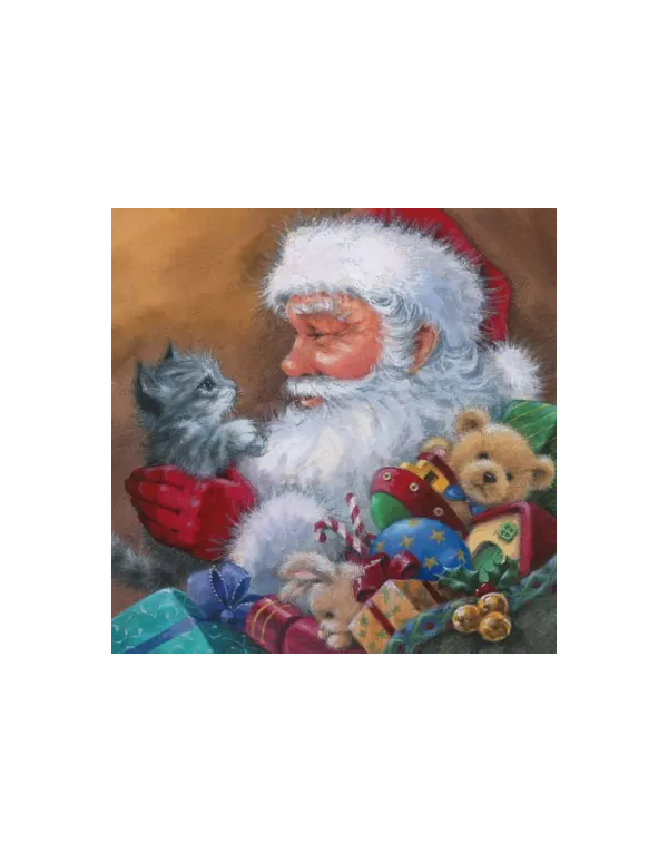 Tovaglioli Di Carta Natalizi Babbo Natale Guida La Slitta 33CM 20Pz.