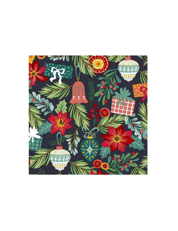 Tovaglioli In Carta 3 Veli Ghirlanda Blu 33x33cm 20pz