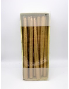 Candela Natalizia Oro Metallizzata Per Candelabro 25cm 1Pz