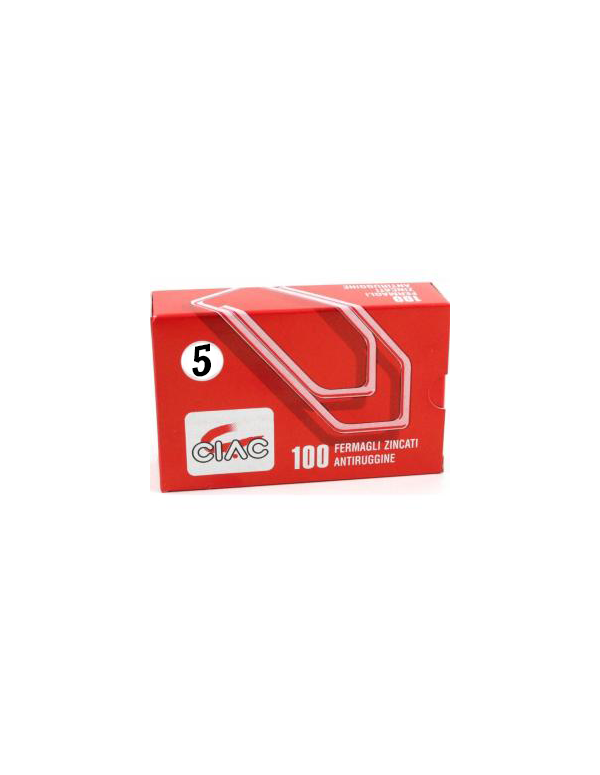 100 Fermagli Zincati Antiruggine N. 5