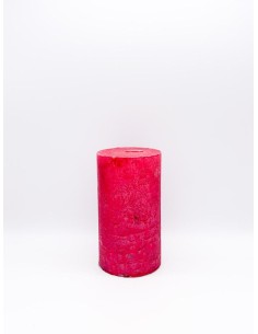 Christmas Candle Metallic Red Pillar 12cm