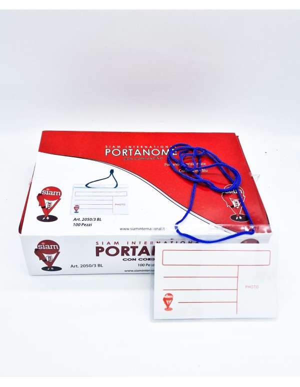 Siam Portabadge Con Cordoncino Blu