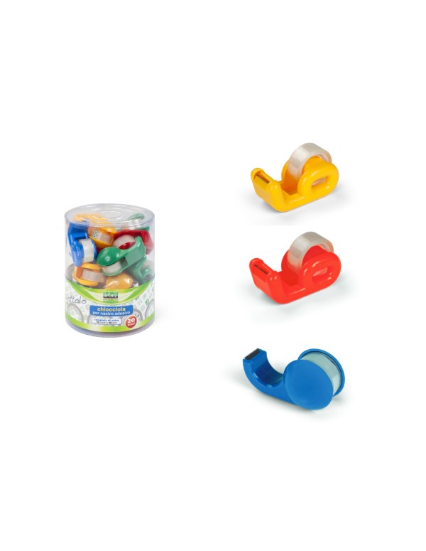 Nastro Adesivo Dispenser A Chiocciola 13 Metri Colori Assortiti 1Pz.