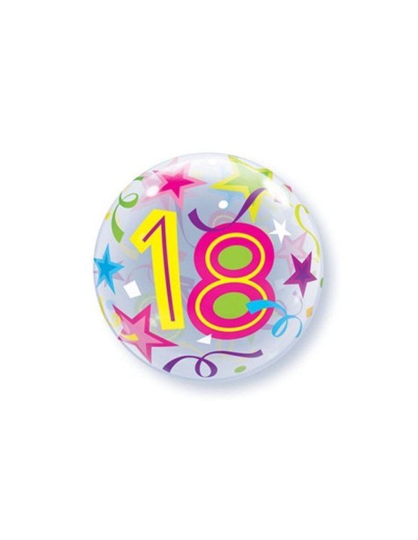Palloncino Metalfoil Trasparente 18 Anni Multicolor 18" 46cm