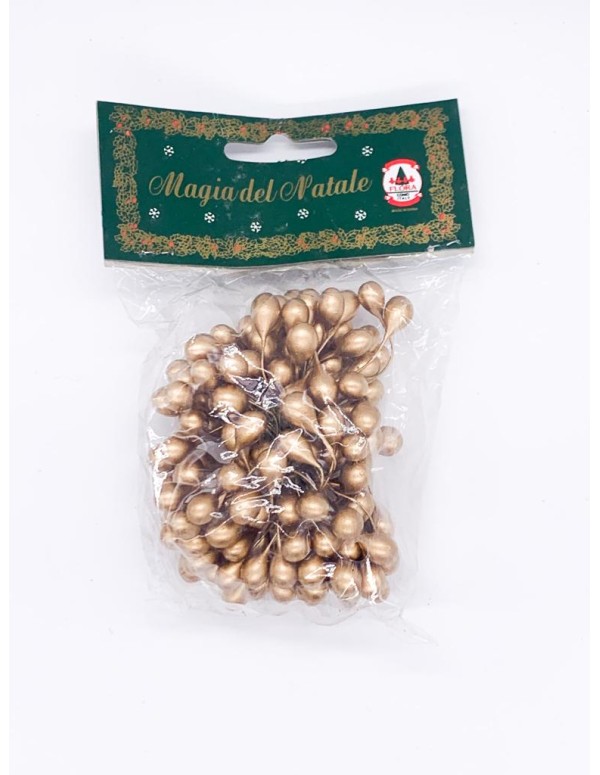 Addobbo Albero Di Natale Bacche Oro