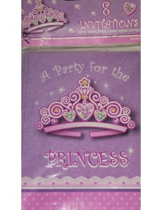 Blocco Inviti Festa Compleanno Princess Party 8pz