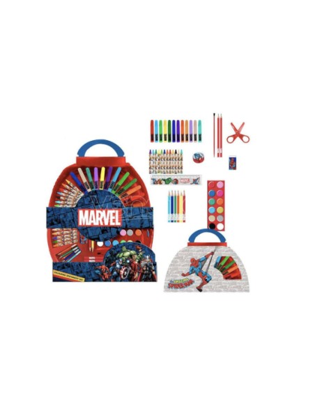 Set 50 Pezzi Cancelleria Marvel Da Colorare