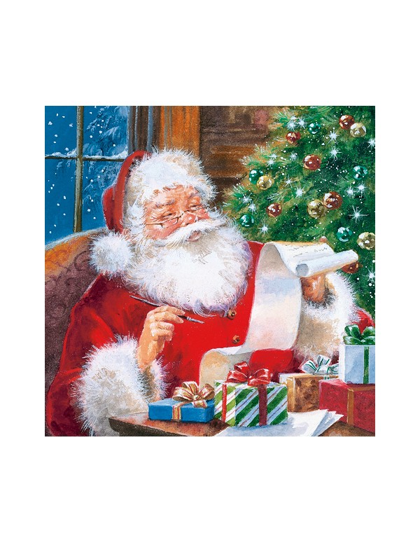 Tovaglioli Di Carta Natalizi Ufficio Di Babbo Natale 33cm 20pz