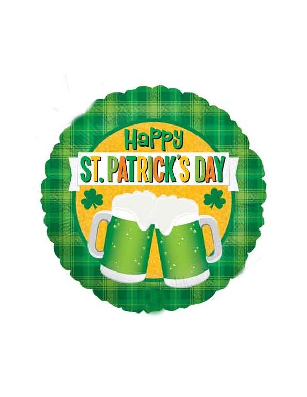 Palloncino Metalfoil Happy St. Patrick's Day  18" 46cm