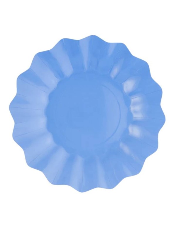 Piatti di Carta Ondulati Indaco 27cm 8pz.