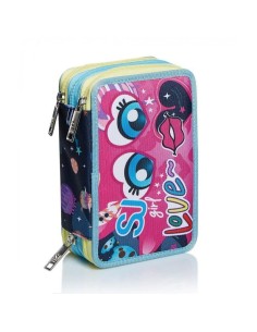 Astuccio Completo 3 Zip Seven SJ Girl Facce Da SJ Love