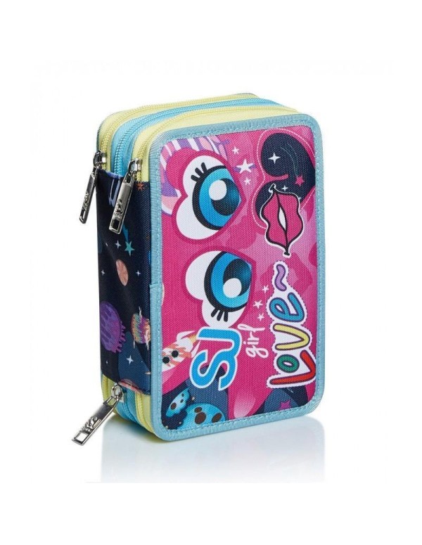 Astuccio Completo 3 Zip Seven SJ Girl Facce Da SJ Love