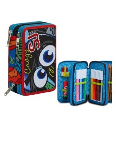 Astuccio Completo 3 Zip Seven SJ Gang Facce da SJ Boy Occhi