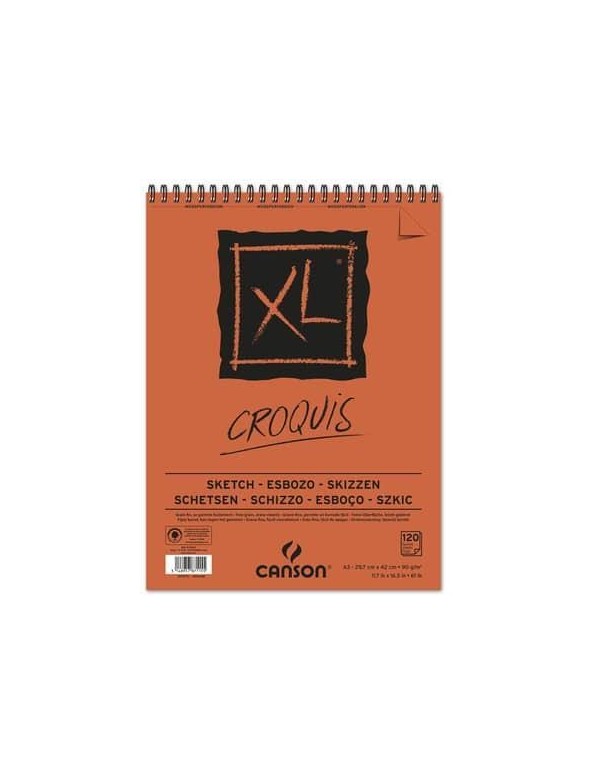Block Album XL Croquis Sketch Canson Microperforated A3 90g / mq 120 Sheets