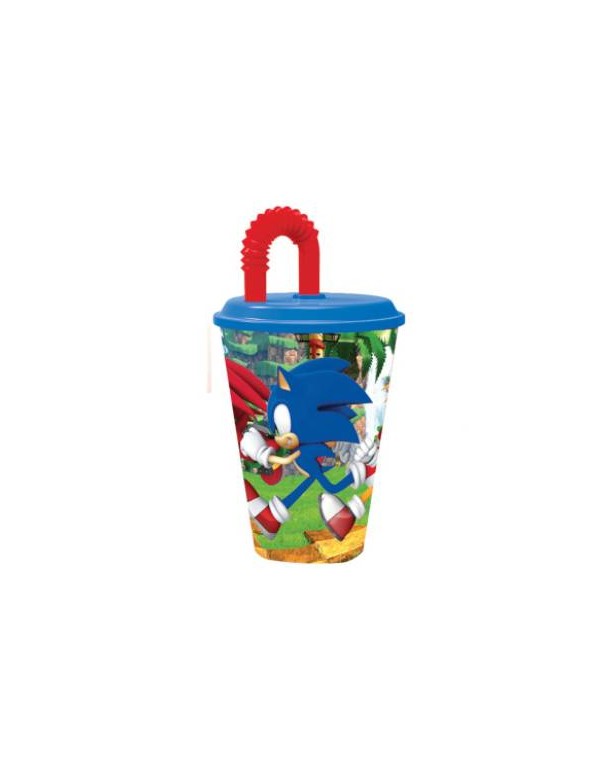 Bicchiere con Cannuccia Sonic in  Plastica