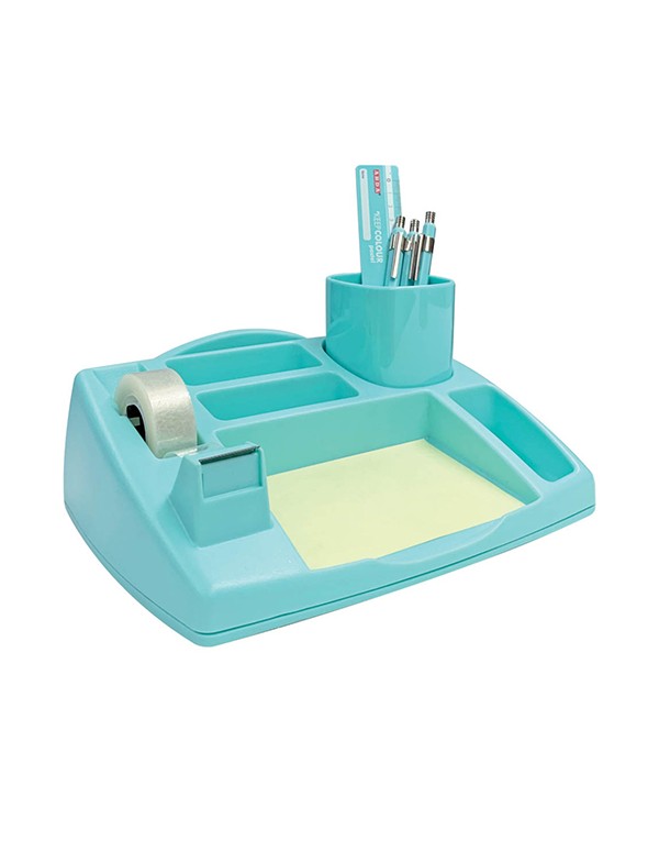 Contenitore Organizer Da Scrivania Azzurro
