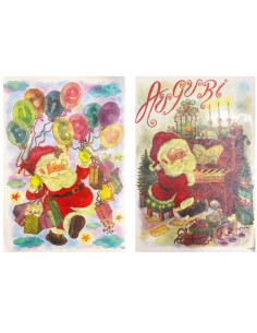 Christmas Stickers Vintage Santa Claus