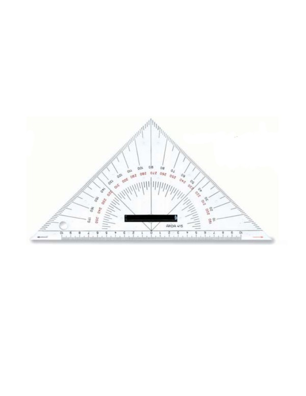 Squadra Nautica Plexiglass 45 gradi 26cm