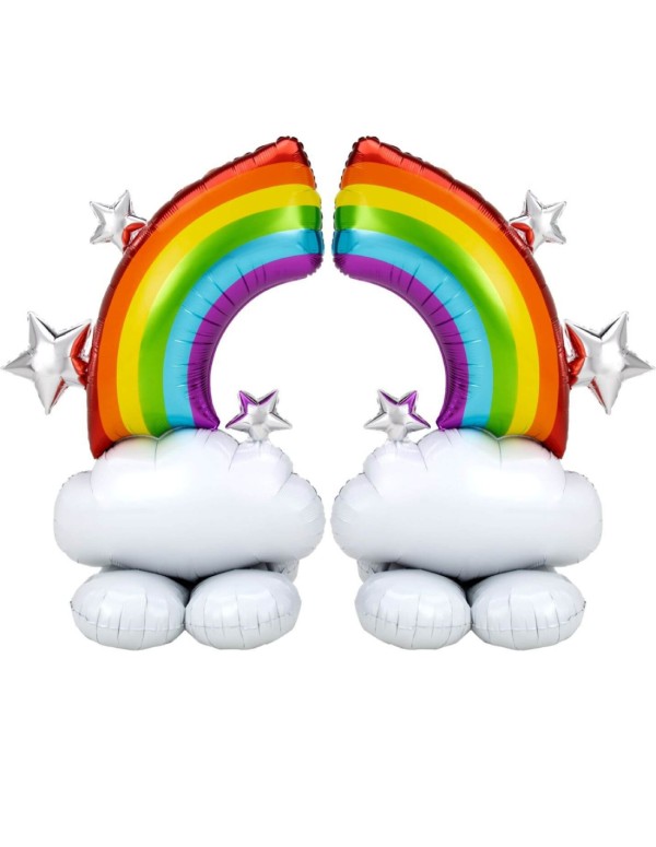 Set Palloncini Per Feste Nuvola Arcobaleno 52" 132cm Mylar