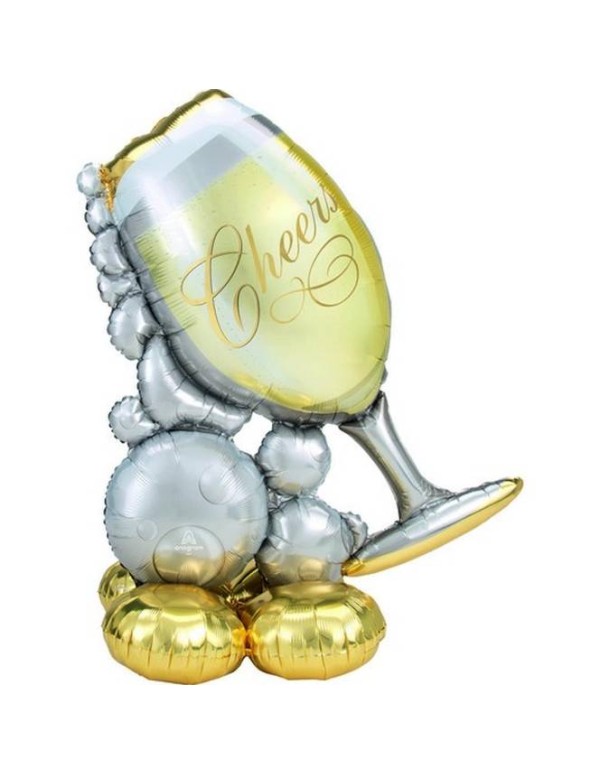 Palloncino Metalfoil Bicchiere Champagne 51" 134cm
