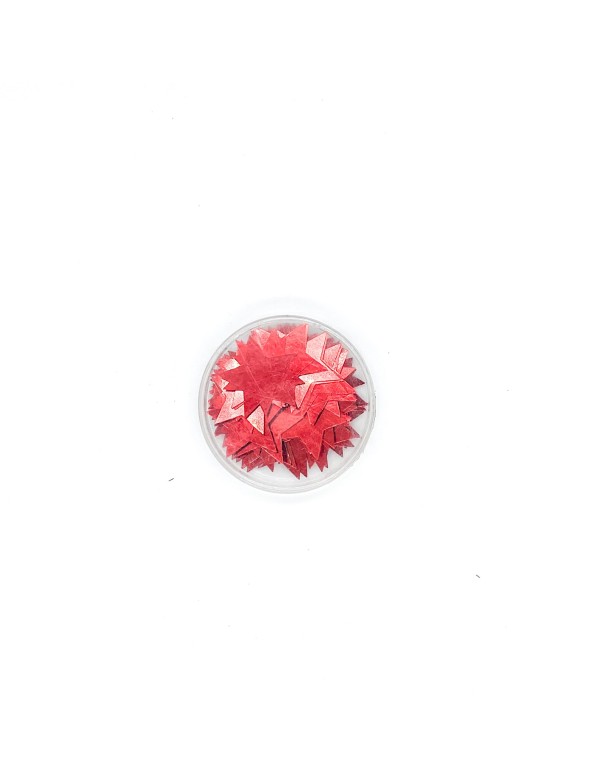 Christmas Decoration Red Confetti Star Shaped 10gr