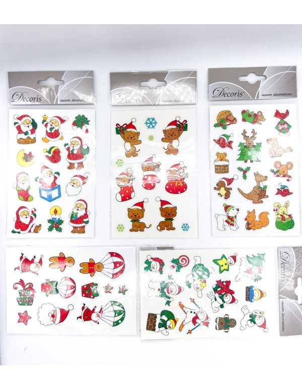 Christmas Sticker With Christmas Characters
