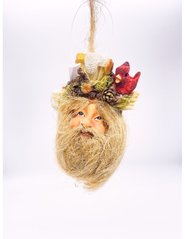 Christmas Tree Decoration Santa Claus Head With Beard