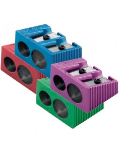 Staedtler Pencil Sharpener In Metal 2 Holes Assorted Colors