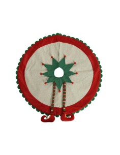Copribase Albero Di Natale Con Gambe Di Elfo 90cm