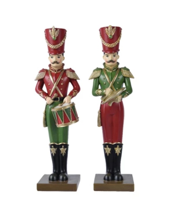 Addobbo Di Natale Schiaccianoci 30cm Con Strumenti Musicali Colori Assortiti