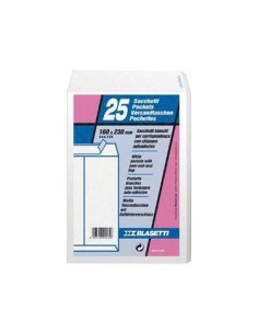 Buste Sacchetti Bianchi Blasetti 19x26cm Autoadesive 25 pz