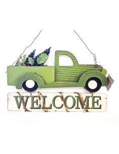 Christmas Decoration Green Wooden Plate