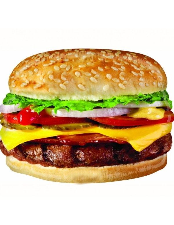 Palloncino Metalfoil Hamburger Sagomato 31" 79cm