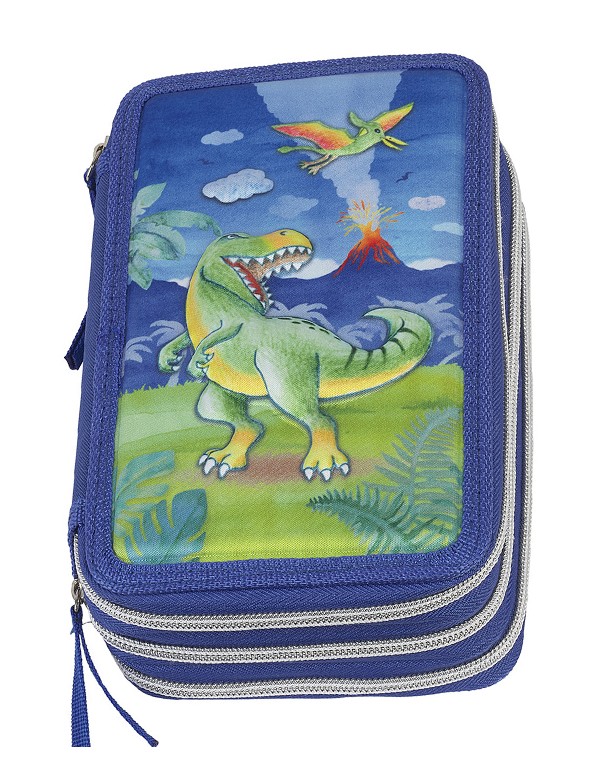 Faber-Castell Dinosaur 3-Zip Complete Pouch
