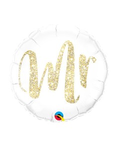 Mr Gold Glitter Foil Balloon